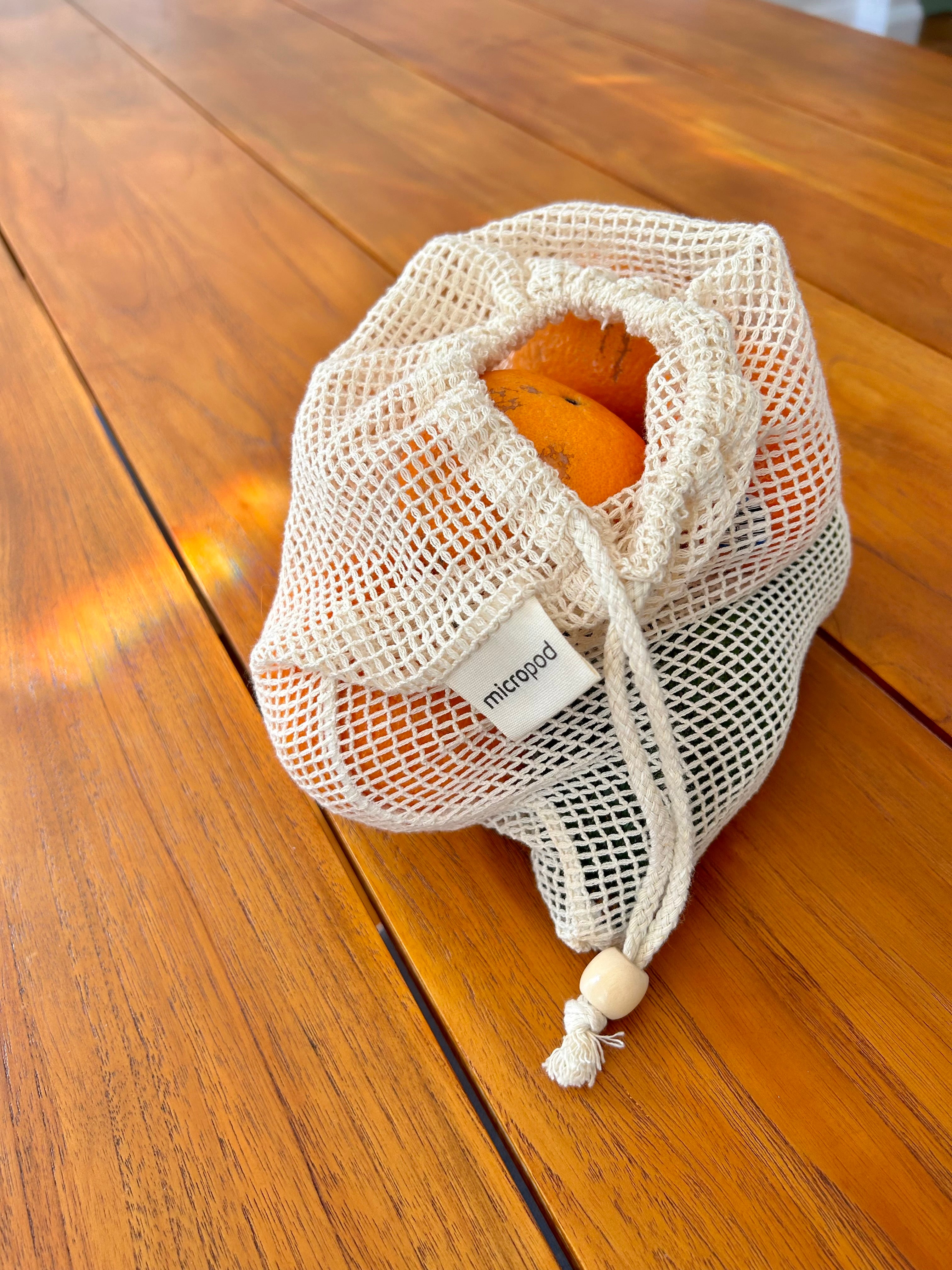 Organic Cotton Mesh Produce Bag - micropod