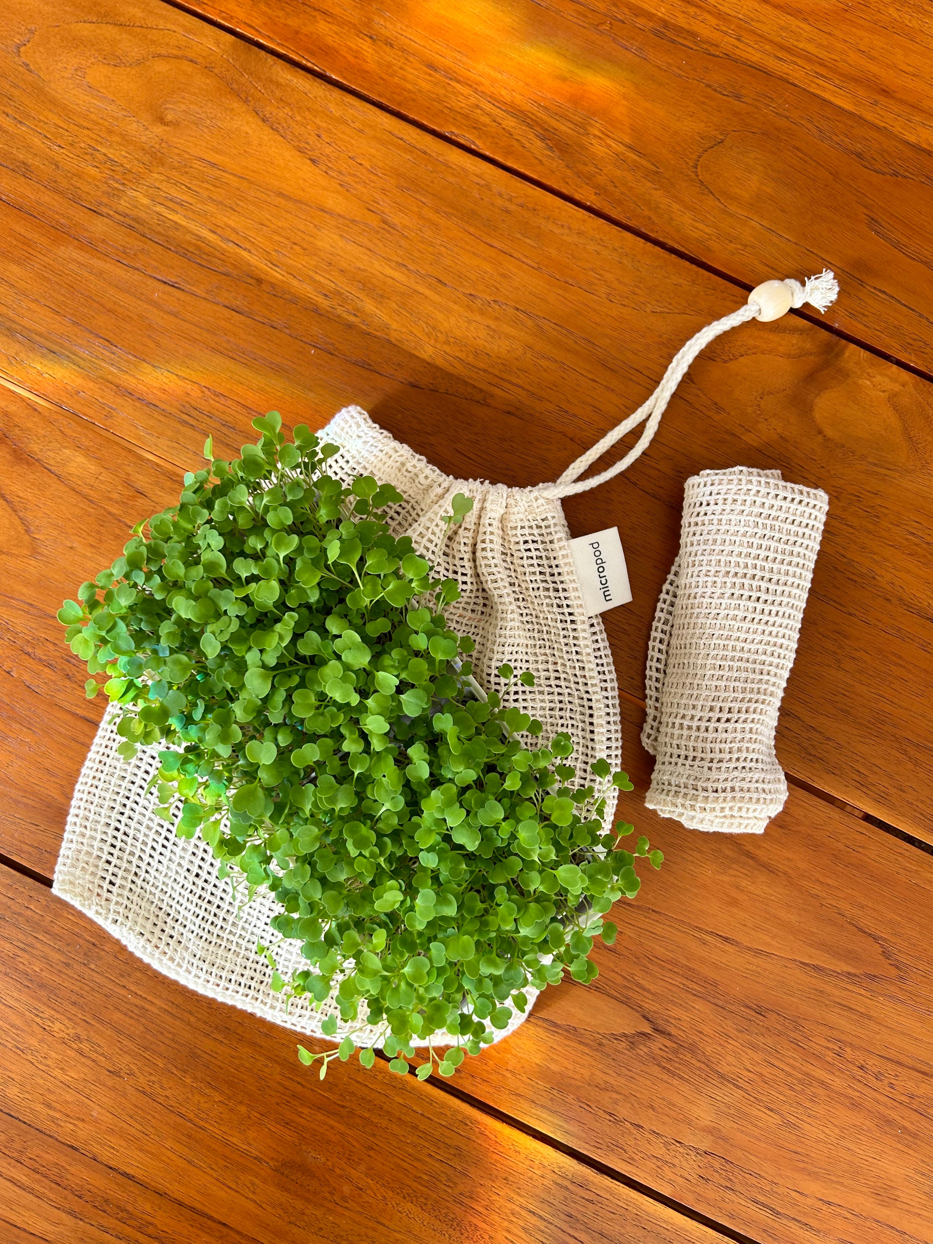 Organic Cotton Mesh Produce Bag - micropod