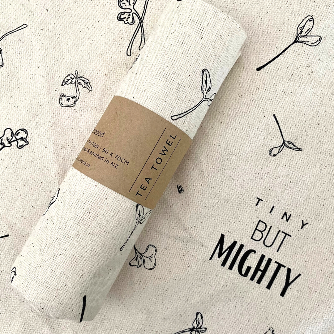 "Tiny But Mighty" Tea Towel - micropod