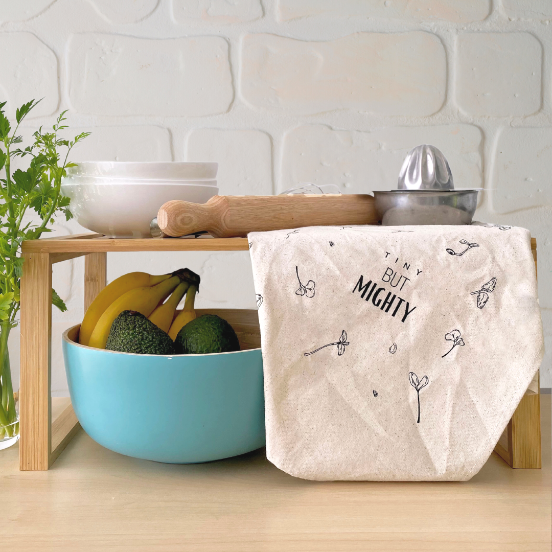 "Tiny But Mighty" Tea Towel - micropod