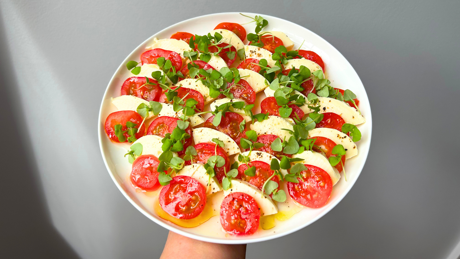 RECIPE: Mini Caprese Salad with Basil Microgreens
