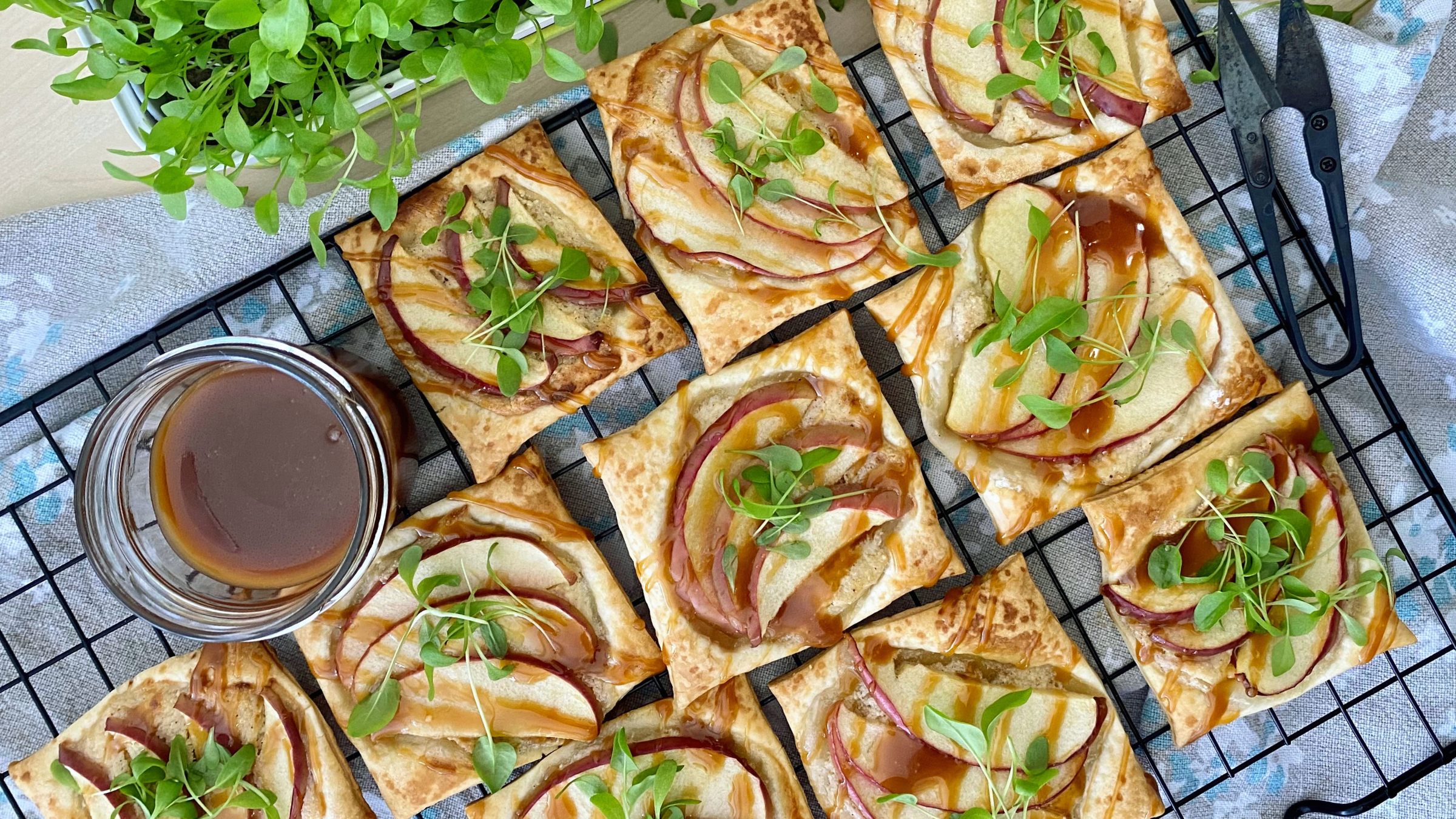 RECIPE: Mini Apple Tarts with Sorrel Microgreens