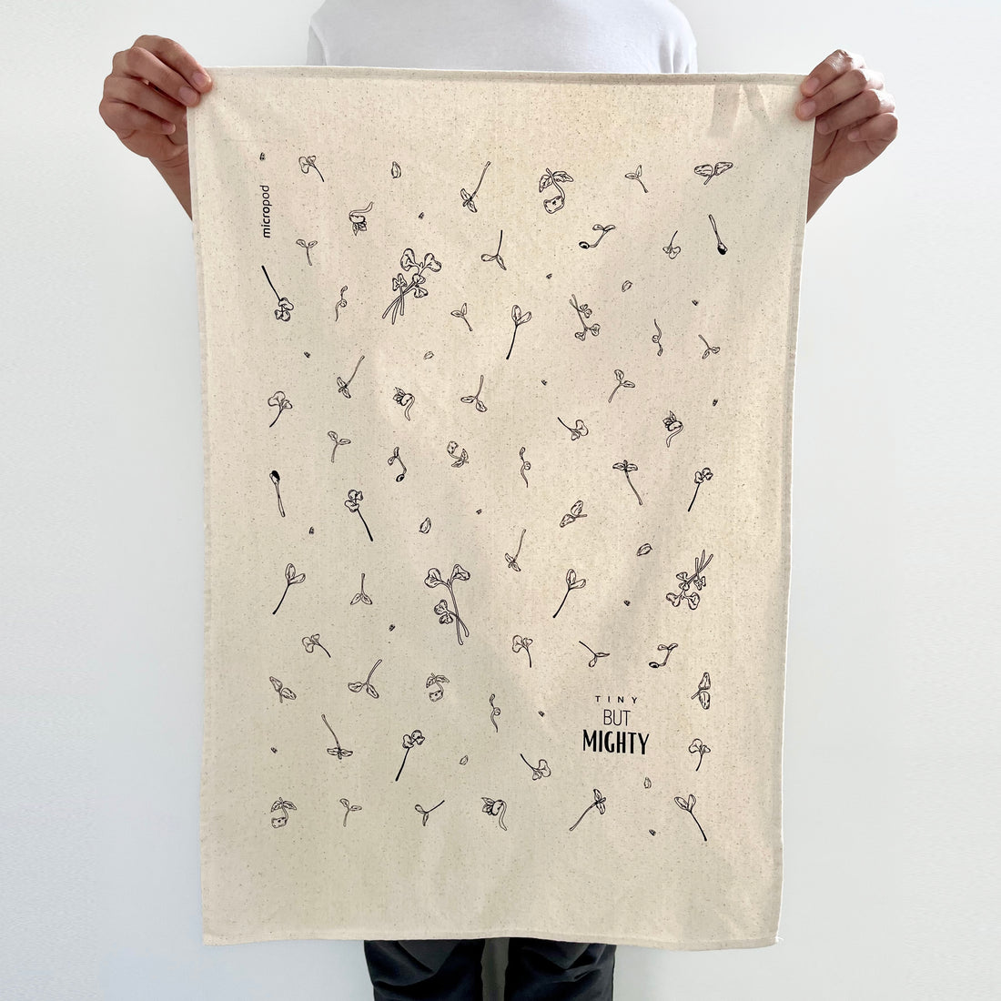 "Tiny But Mighty" Microgreens Tea Towel - micropod